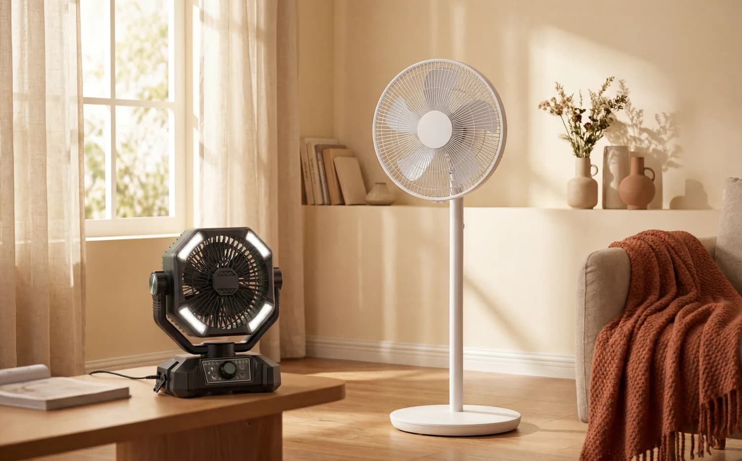 Ventiladores recargables para apagones en Cuba