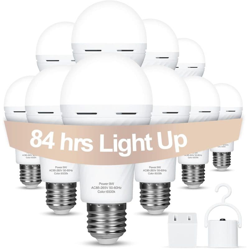 Bombillos LED Recargables de Emergencia 9W 120V, 4 Piezas - imagen 10