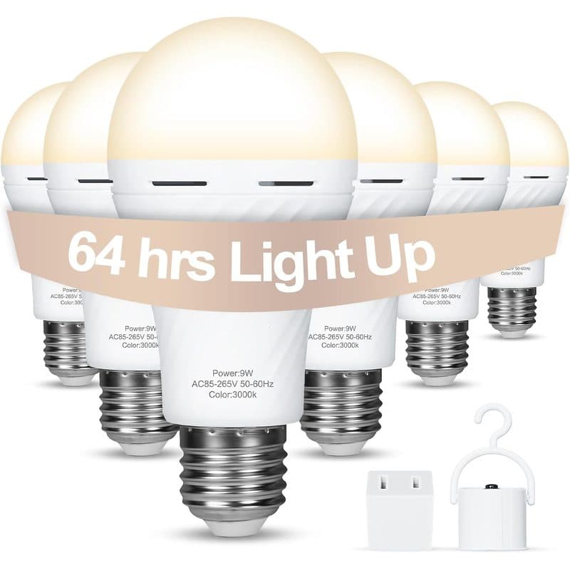 Bombillos LED Recargables de Emergencia 9W 120V, 4 Piezas - imagen 11