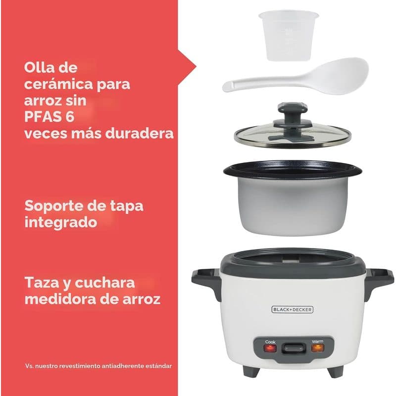 Recipiente antiadherente extraíble de la arrocera