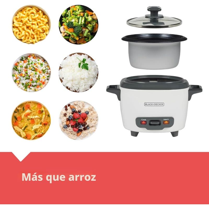 Cesta vaporera incluida con la olla arrocera