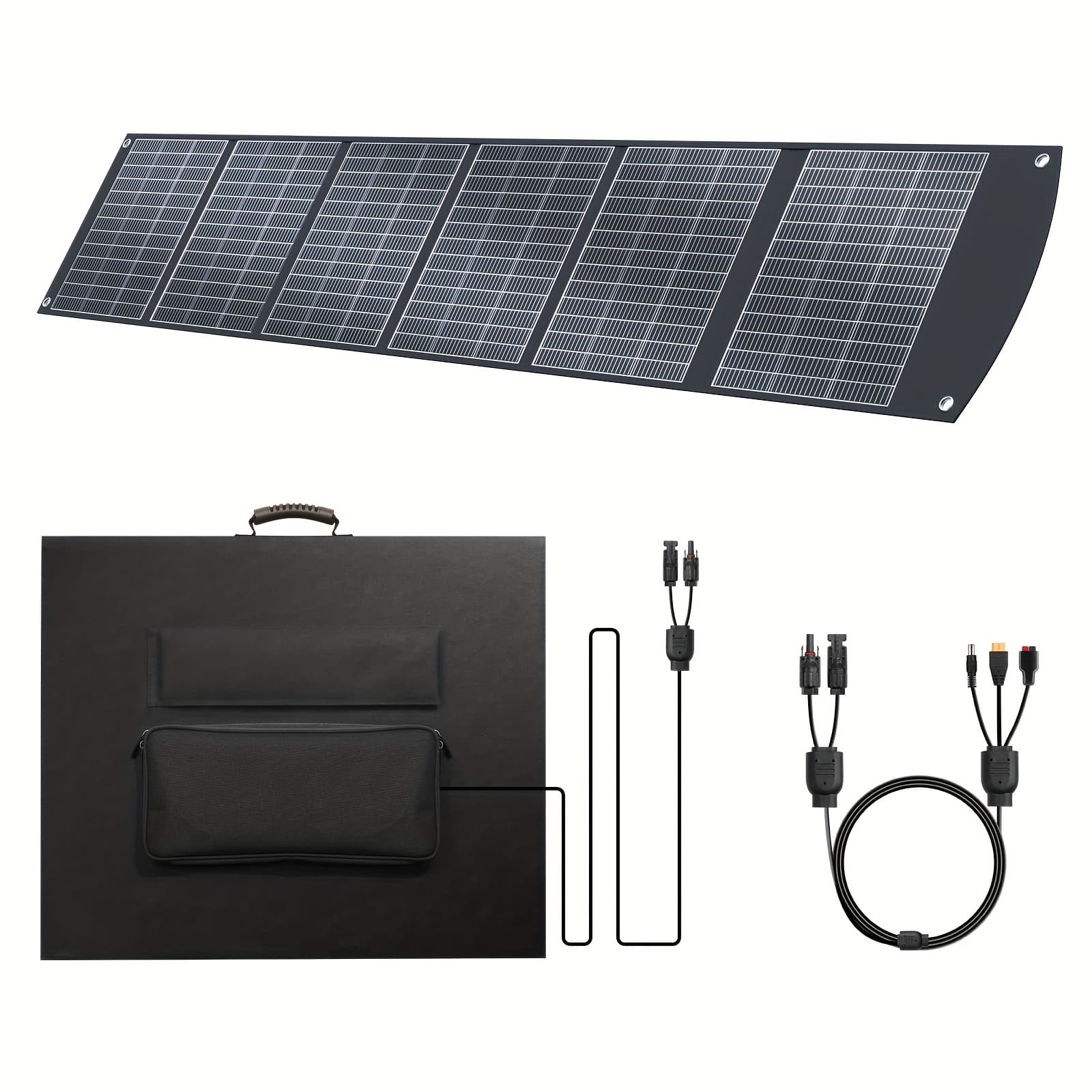 Panel solar plegable Ecosonique de 400 W desplegado