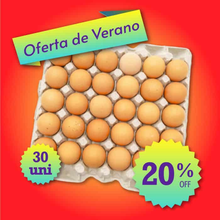 Cartón de huevos 30 unidades - Oferta verano