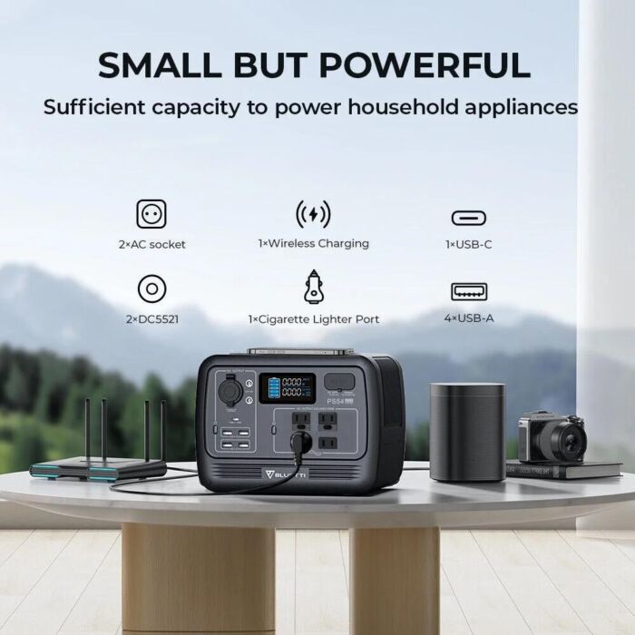 Generador Solar Portátil BLUETTI PS54 – 537Wh, 700W de Salida, Ideal para Camping y Apagones en Cuba - Imagen 2