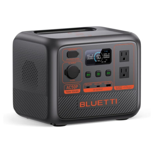 BLUETTI Portable Power Station AC50P, 504Wh LiFePO4 Battery Backup, 700W AC Outlets, Solar Generator for Camping, Emergency, Travel - La Jabalina - Rápida y Segura.