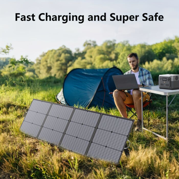 Panel Solar MHPOWOS 220W 40V Plegable – Monocristalino Portátil para Apagones, Camping y Energía Solar en Cuba - Imagen 4