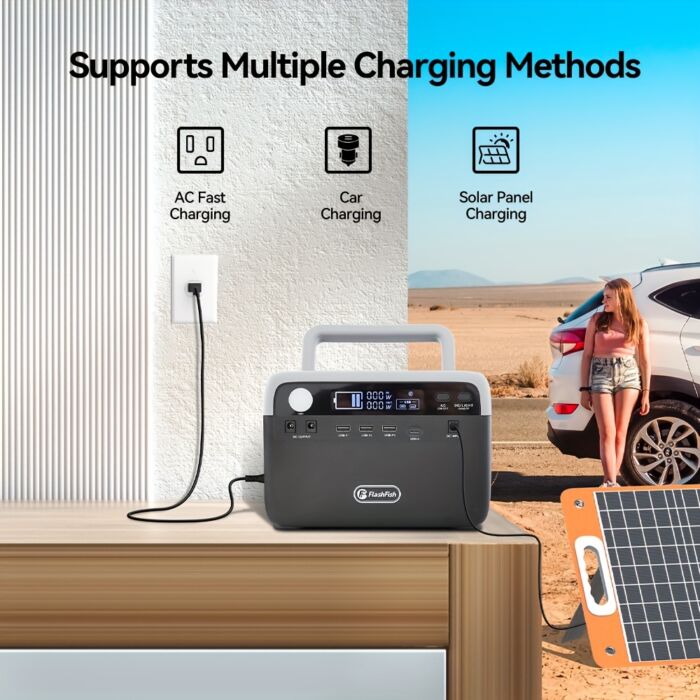 Estación de Energía Portátil Flashfish 230Wh LiFePO4 300W – Ideal para Apagones, Camping y Emergencias en Cuba - Imagen 6