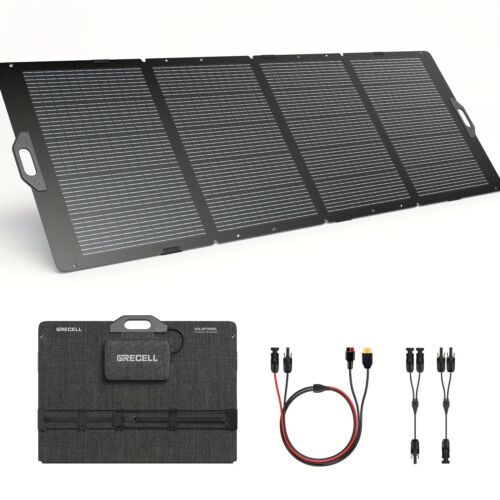 Panel Solar Plegable 349W – Cargador Solar de Alta Eficiencia con Salida XT60/Anderson para Generadores, Van y Apagones en Cuba - La Jabalina - Rápida y Segura.