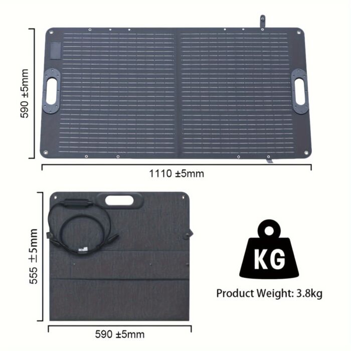 CTOLITY Panel Solar Portátil 100W / 200W / 400W – Plegable y Compatible con Estaciones de Energía, para Camping, RV, Emergencias y Apagones - Imagen 2