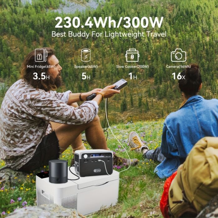 Estación de Energía Portátil Flashfish 230Wh LiFePO4 300W – Ideal para Apagones, Camping y Emergencias en Cuba - Imagen 2