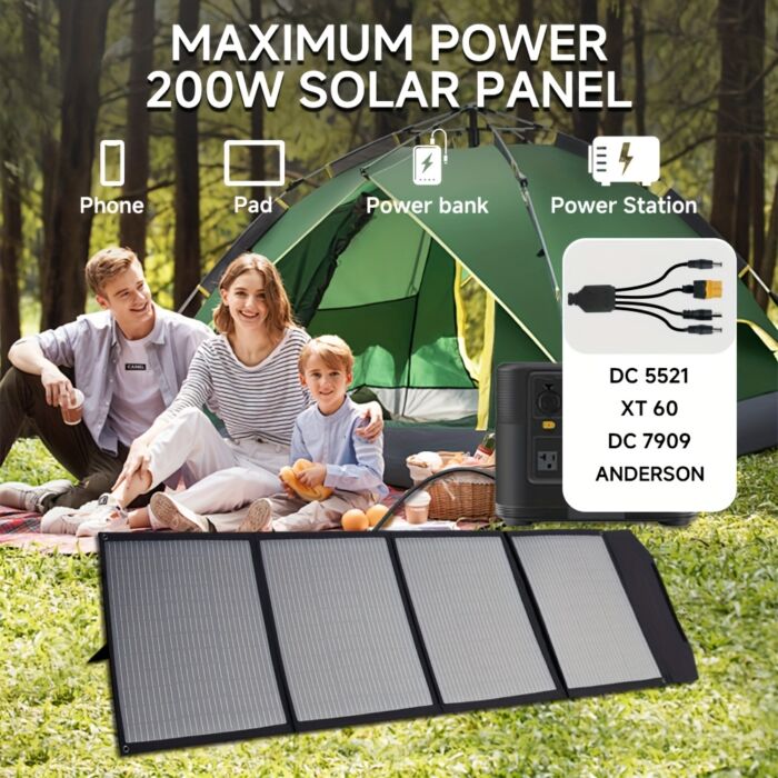 Panel Solar Plegable LVYUAN 200W/400W – Monocristalino, Ultraligero y Portátil para Emergencias y Energía en Cuba - Imagen 5
