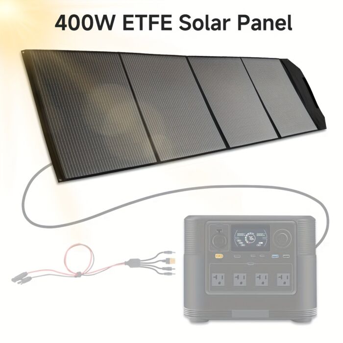 Panel Solar Plegable LVYUAN 200W/400W – Monocristalino, Ultraligero y Portátil para Emergencias y Energía en Cuba - Imagen 4