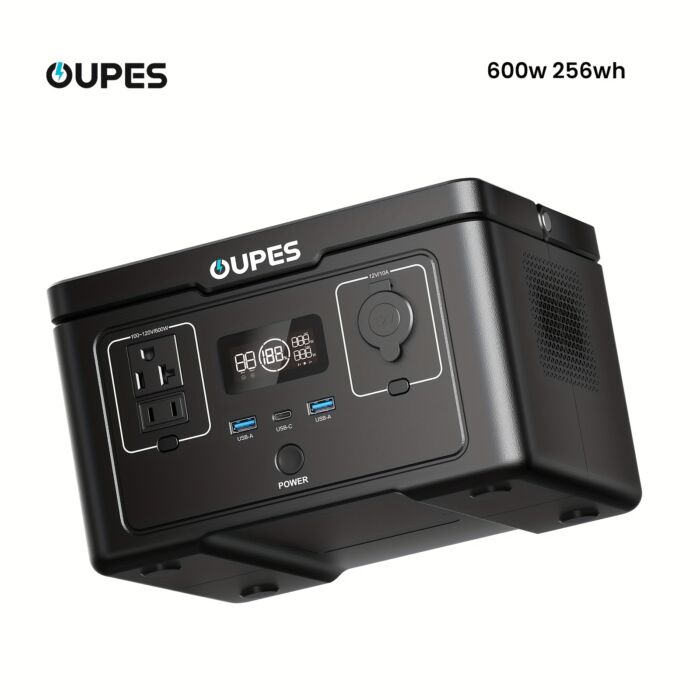 OUPES Exodus 600 – Estación de Energía Portátil 600W, Batería LiFePO4, Recarga Rápida 256Wh para Apagones, Camping o Emergencias - Imagen 5