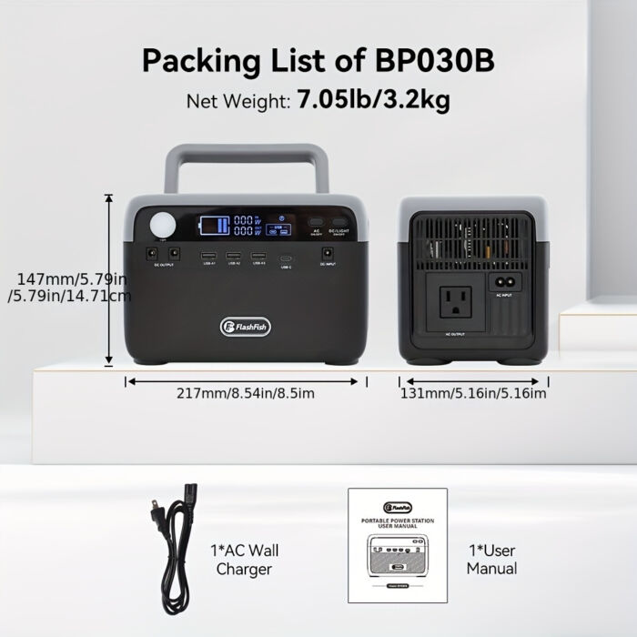 Estación de Energía Portátil Flashfish 230Wh LiFePO4 300W – Ideal para Apagones, Camping y Emergencias en Cuba - Imagen 3