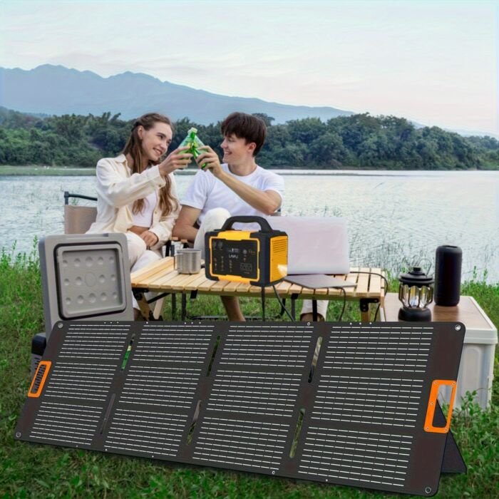 Panel Solar Plegable 100W / 200W – 23% Eficiencia, Ultraligero, Cargador Solar para Camping, Apagones, Barcos y RV - Imagen 4